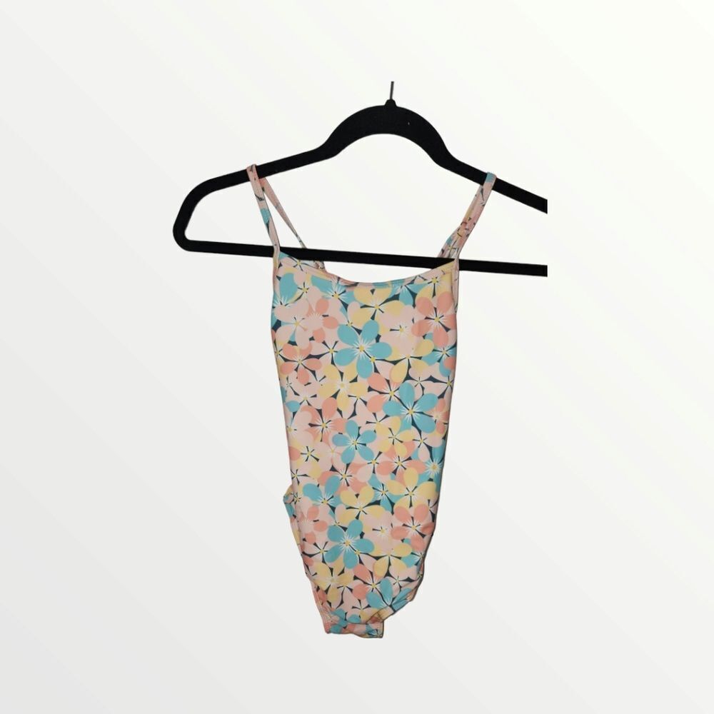 Honisen Swimsuit Girls size 5XL Multicolored One Piece Bathing Suit Floral